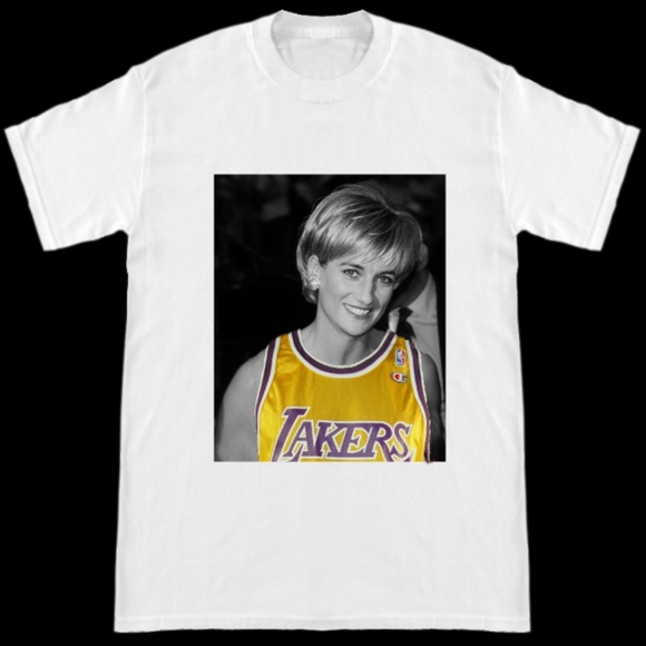 Princess Diana Wearing LA Lakers Jersey Shirt - Picture 1 of 2